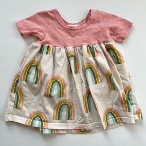 Pink and Rainbow Baby Dress